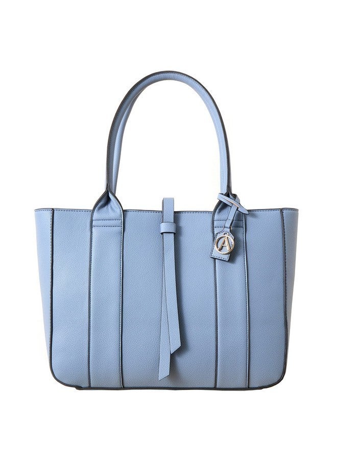 Accessorize London Women's Blue Faux Leather Multi Function Workbag| Spacious Compartment| Latest| Fit for Office Bag, College, Travel Use. - Image 1