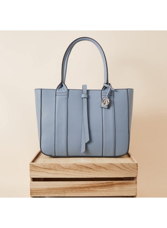 Accessorize London Women's Blue Faux Leather Multi Function Workbag| Spacious Compartment| Latest| Fit for Office Bag, College, Travel Use. - Image 5