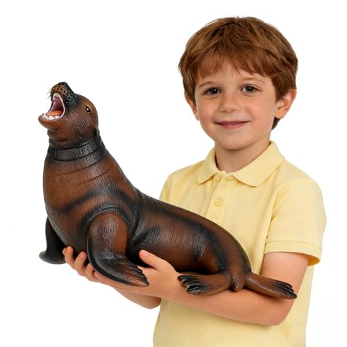 SmilerSmile Simulated Ocean Big Animal One pc 15 Inch Soft Filled Rubber Sea Educational Toys Sea Lions - Image 1