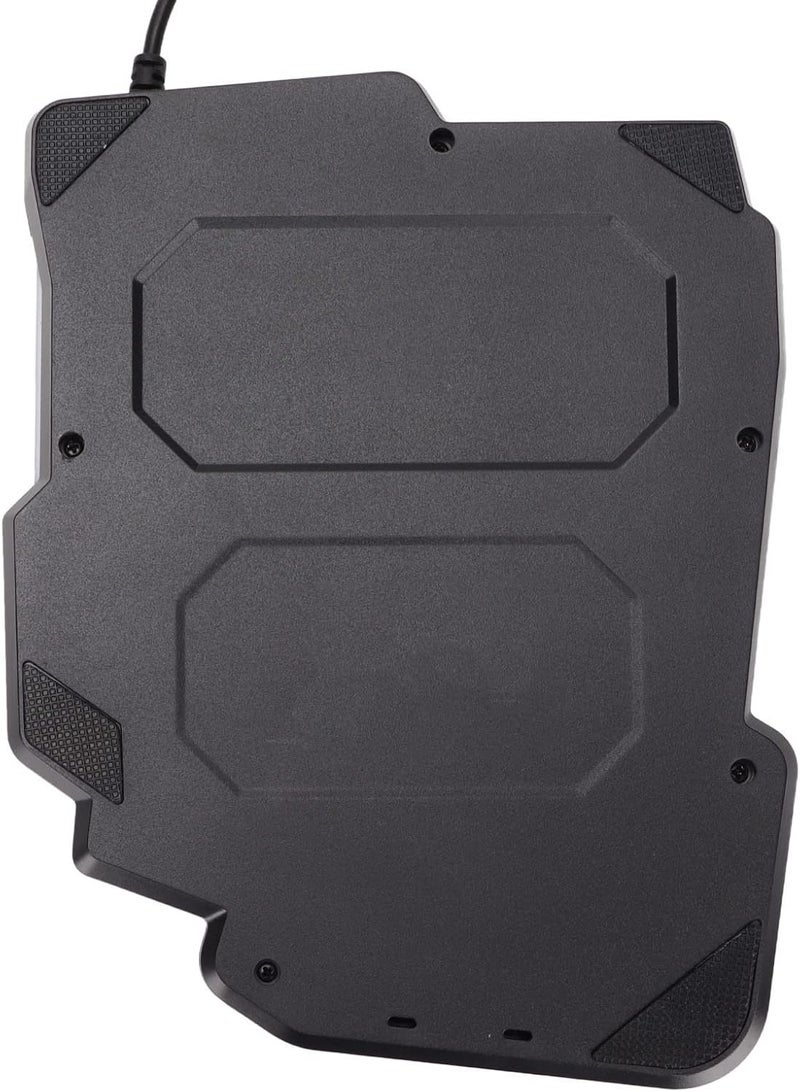 كلاراكو لوحة مفاتيح ألعاب 35 مفتاحًا بيد واحدة، لوحة مفاتيح ألعاب مقاومة للماء بإضاءة خلفية ثلاثية الألوان، تصميم غير قابل للانزلاق للعب على الكمبيوتر المحمول - Image 5