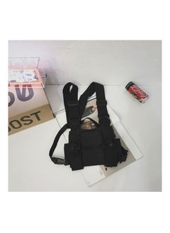Y&D Chest Bag, Bag Shoulder Holster Radio Harness Front Pack Pouch Vest Rig Two Way Walkie Talkie with Pouch, Black  - Image 5