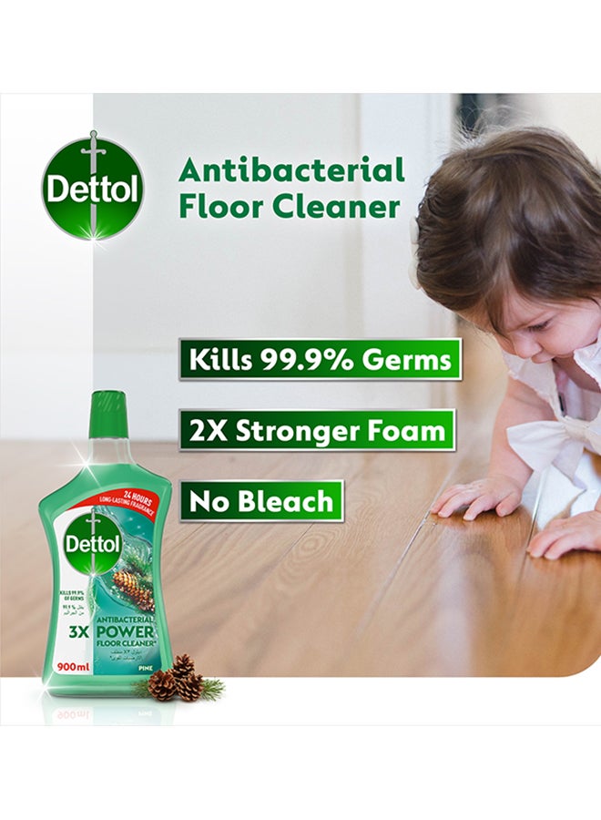 Dettol Pine Antibacterial Power Floor Cleaner Green 900ml - Image 2
