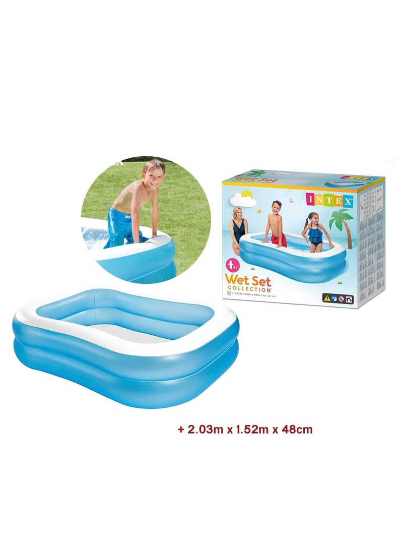 INTEX Swim Center Inflatable Family Pool Blue