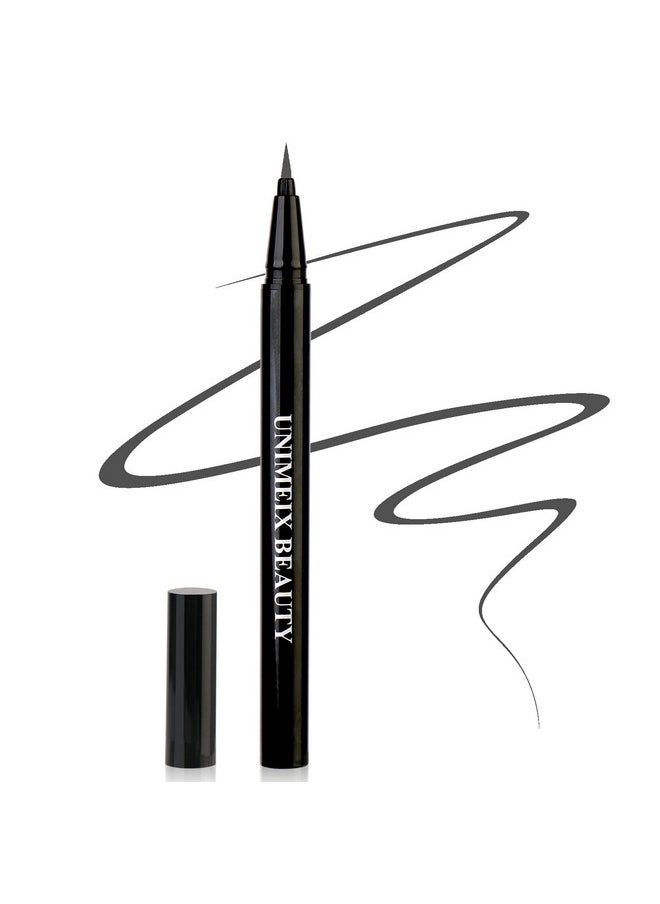 UNIMEIX Eyeliner Liquid Liner Waterproof Eye Liner Makeup Eyeliner Pen Precise All Day Eyeliner Charcoal Gray  - Image 1