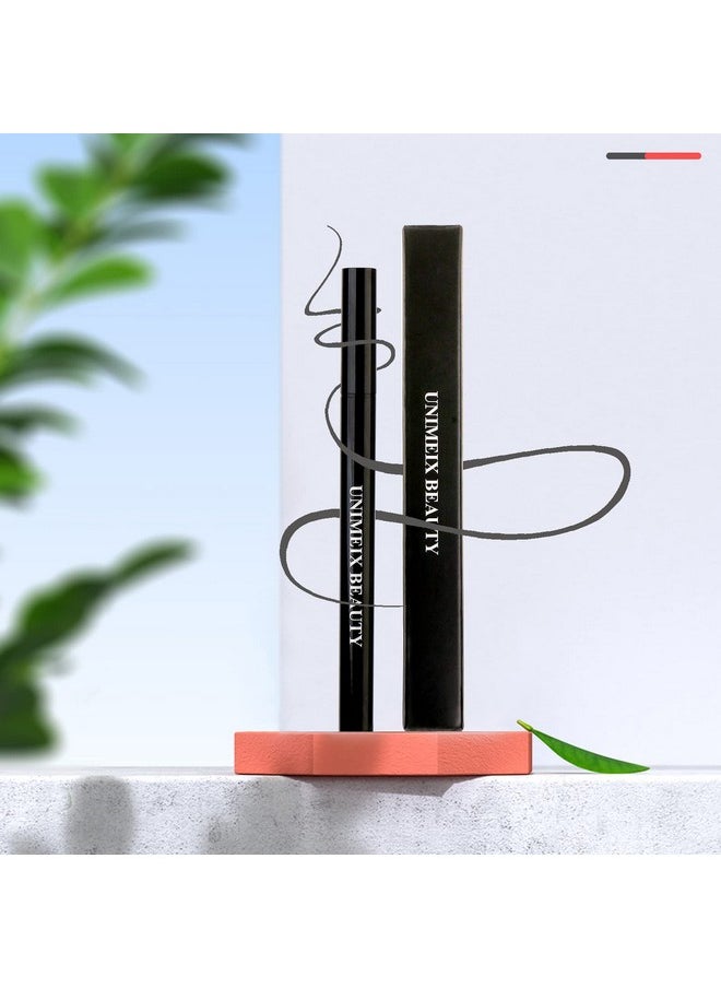 UNIMEIX Eyeliner Liquid Liner Waterproof Eye Liner Makeup Eyeliner Pen Precise All Day Eyeliner Charcoal Gray  - Image 2