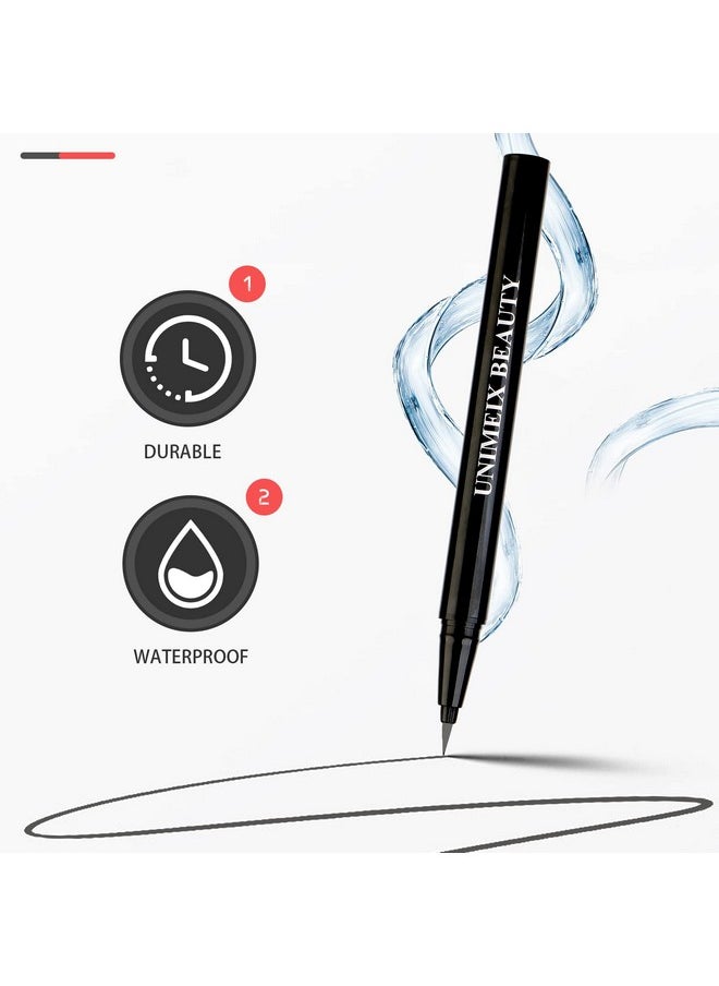 UNIMEIX Eyeliner Liquid Liner Waterproof Eye Liner Makeup Eyeliner Pen Precise All Day Eyeliner Charcoal Gray  - Image 4