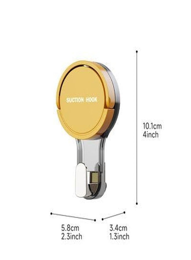 Ameedarshan Vacuum Suction Cup Hook Wall Clips for Hanging Towel, Clothes, Kitchen Utensils, Drill-Free Installation, Removable & Reusable Wall Mounted Bathroom Hanger Multicolor (Pack of 2) - Image 3