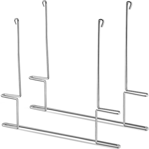Hicarer 2 Pcs Anti Sail Mud Flap Bracket 26 x 21 Inch Chrome Plated Mudflap Hanger Holder Keep Mudflaps Straight and Flat Bolt or Weld on to Truck or Trailer Silver - Image 1