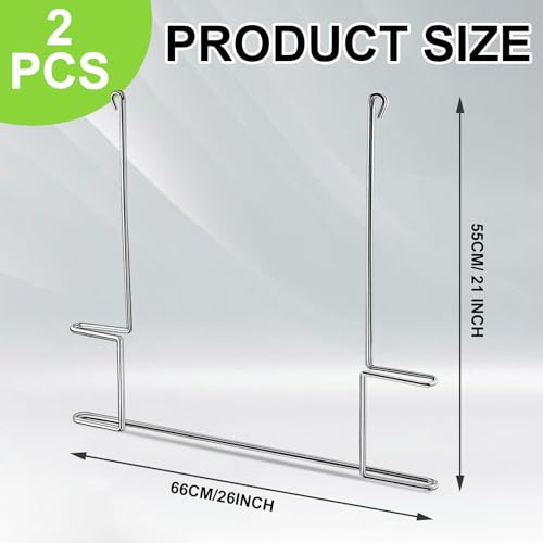 Hicarer 2 Pcs Anti Sail Mud Flap Bracket 26 x 21 Inch Chrome Plated Mudflap Hanger Holder Keep Mudflaps Straight and Flat Bolt or Weld on to Truck or Trailer Silver - Image 3