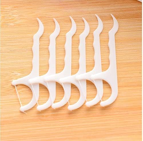 BIRONZA Dental Tooth Pick Flossers Toothpick Cleaners, Tooth Flossing Head Oral Dental Hygiene Brush, Tooth Cleaning Tool ( White Pink ) (Pack of 100Pcs) - Image 3