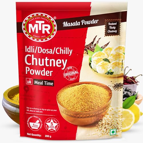 MTR Spiced Chutney Powder  Indian Spice Blend with Black gram dal Red Chilli Curry Leaves Mustard and Asafoetida  Instant and Easy to use  Ideal for Meal Time  200g - Image 1