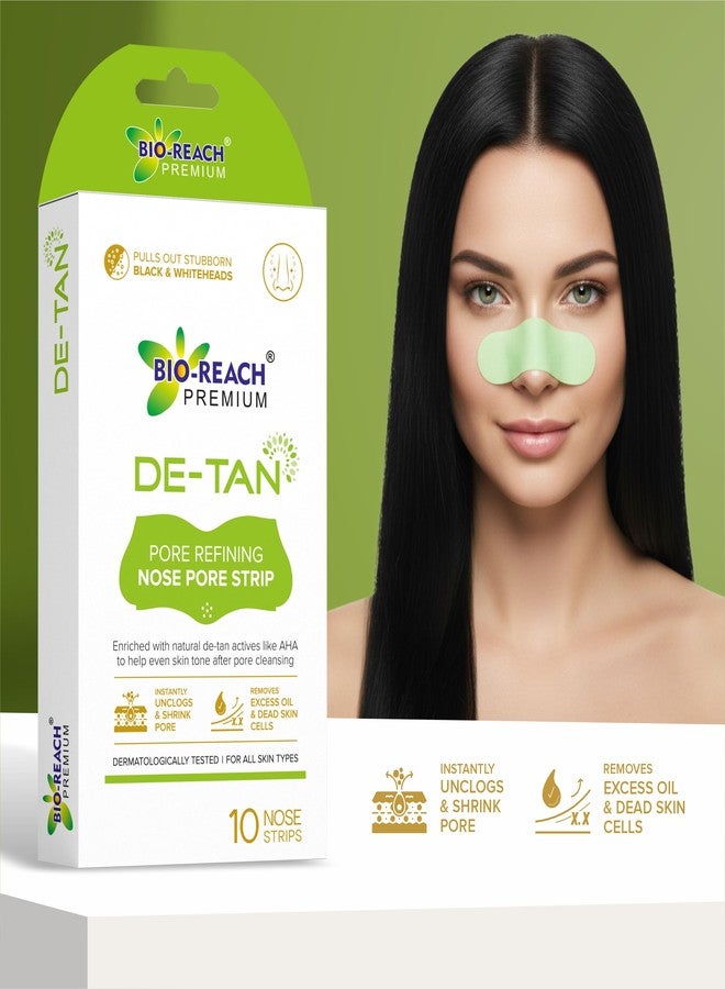 Bio-Reach Premium DE-TAN Pore Refining Nose Pore Strip with AHA, Dermatologically Tested, for All Skin Types, Pack of 2 (20 Strips) - Image 5