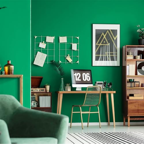 HOME13 Wallpaper Self Adhesive Dark Green Matte Removable and Decorative Vinyl Wallpaper for Kitchen Countertop Cabinets Table 1 Ft x 10 Ft with 2pcs - Image 2