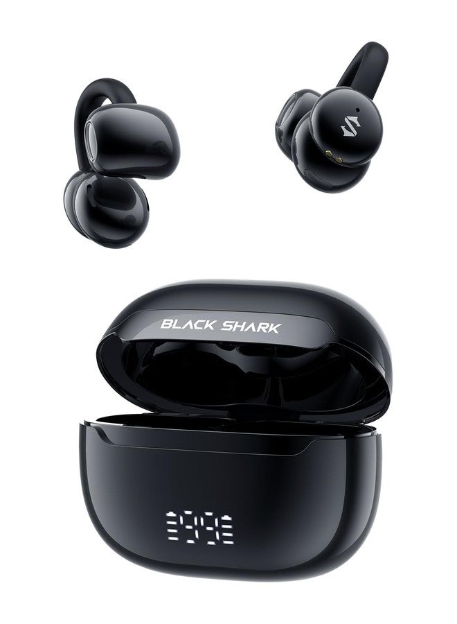 BLACK SHARK سماعات أذن بلاك شارك القابلة للتعليق، سماعات أذن مفتوحة، أوضاع مزدوجة للموسيقى والألعاب، تصميم خفيف الوزن 5g وعرض رقمي، مكالمات واضحة DNN، 50 ساعة من وقت التشغيل، ملائمة مريحة للرياضة، الجري، التمارين - Image 1