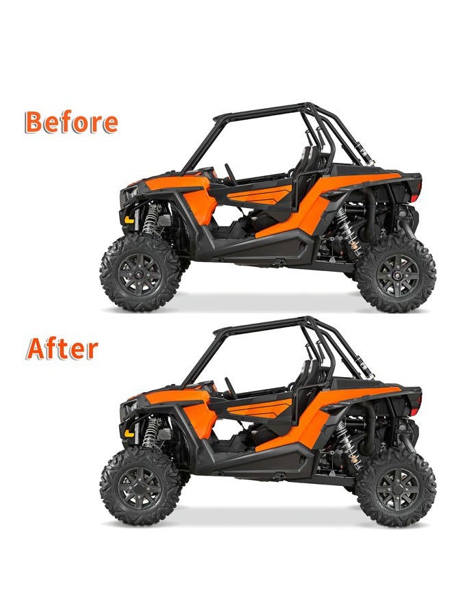 CPOWACE Pack 4 Wheel Tire Rim Hub Cap Cover For Polaris RZR 900 100 XP 4 1522216-655 (Black) - Image 2