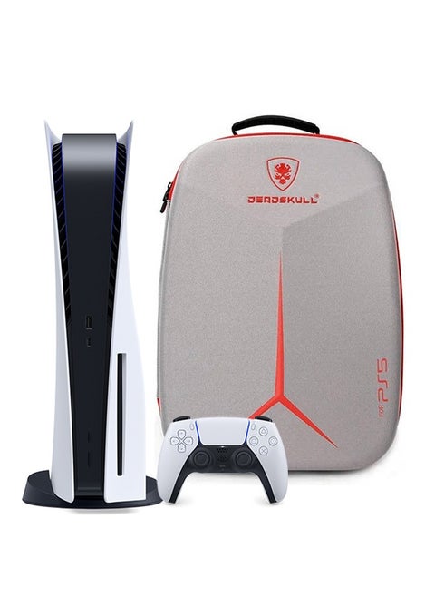 For Sony PS5 Carrying Case Travel Storage Bag Compatible with PlayStation 5 Gray