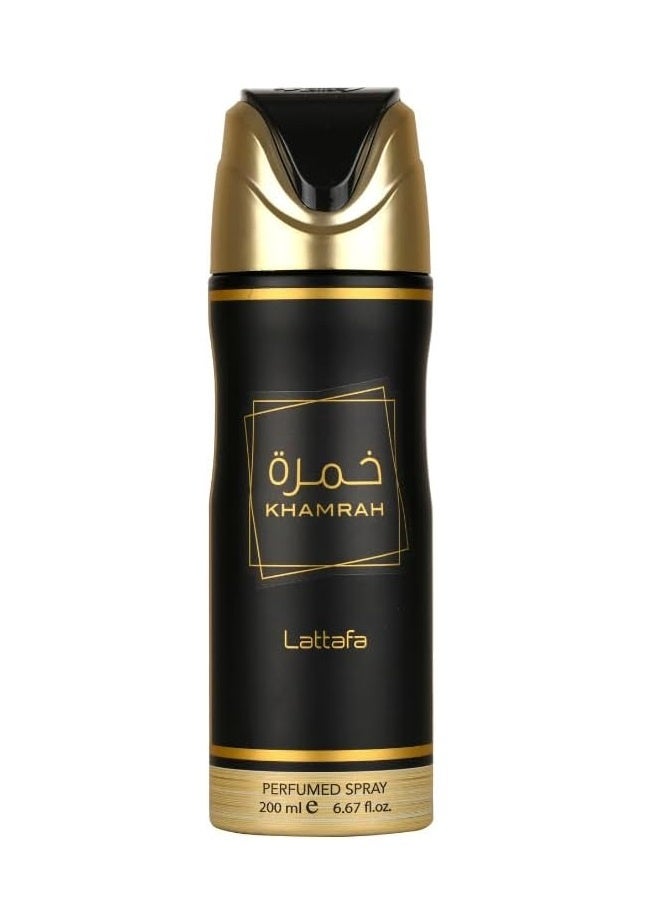 Khamrah Perfumed Deodorant Spray for Unisex 200ml