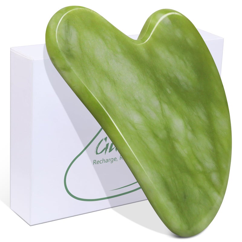 BAIMEI IcyMe Gua Sha Facial Tools Face Massager for Skin Care, Relaxation and Reduce Wrinkles Puffiness Skin Care Tools, Self Care Gift for Men Women - Xiuyan Jade - Image 1