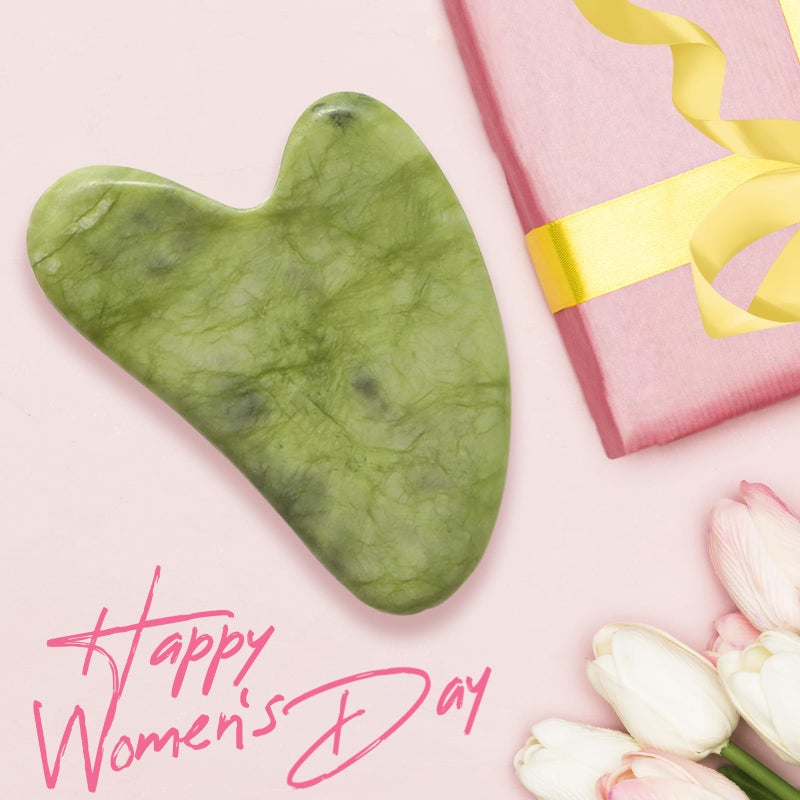 BAIMEI IcyMe Gua Sha Facial Tools Face Massager for Skin Care, Relaxation and Reduce Wrinkles Puffiness Skin Care Tools, Self Care Gift for Men Women - Xiuyan Jade - Image 2