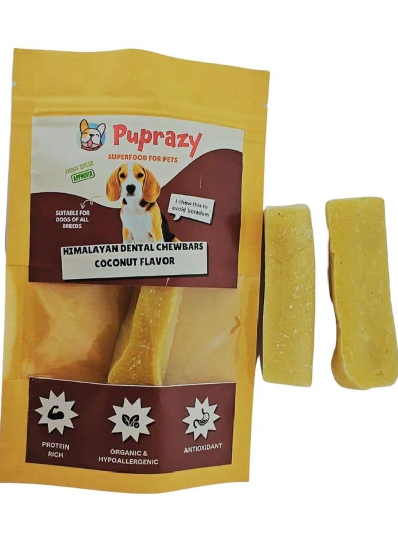PUPRAZY Coconut Flavor - Puprazy Yak Cheese Himalayan Dog Chew Bars - Image 1