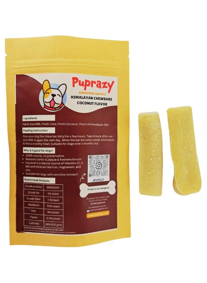 PUPRAZY Coconut Flavor - Puprazy Yak Cheese Himalayan Dog Chew Bars - Image 3