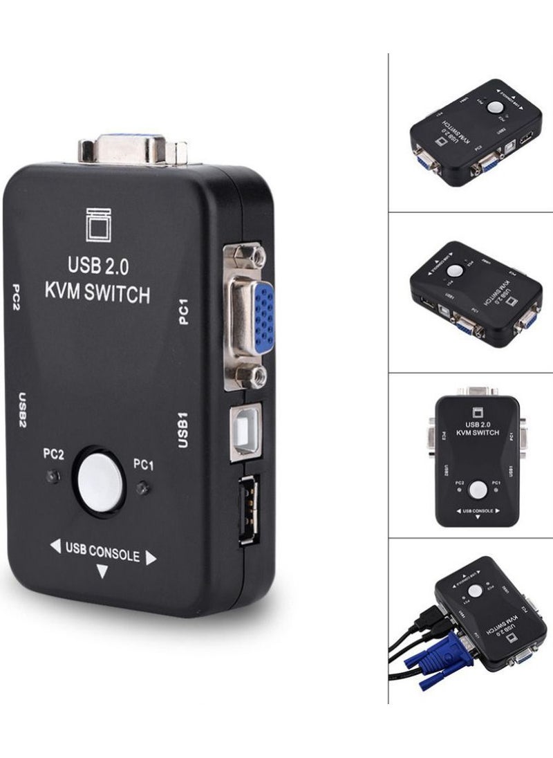 Wozlo - 2 Port USB Kvm Switch 2 PC Case Single Control - Image 1