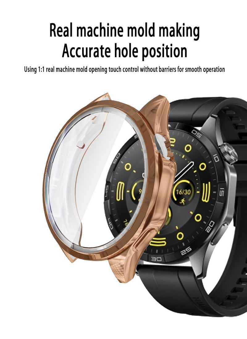 X-level 1 Pack Case with Tempered Glass Screen Protector Compatible With Huawei Watch GT4 46mm With 9H Hardness 360 Degree All-Round Protective Ultra Thin TPU Protective Cover  - Image 2