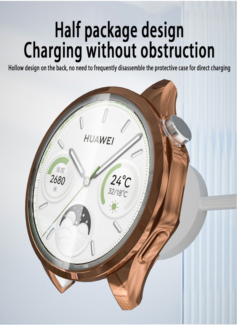 X-level 1 Pack Case with Tempered Glass Screen Protector Compatible With Huawei Watch GT4 46mm With 9H Hardness 360 Degree All-Round Protective Ultra Thin TPU Protective Cover  - Image 3
