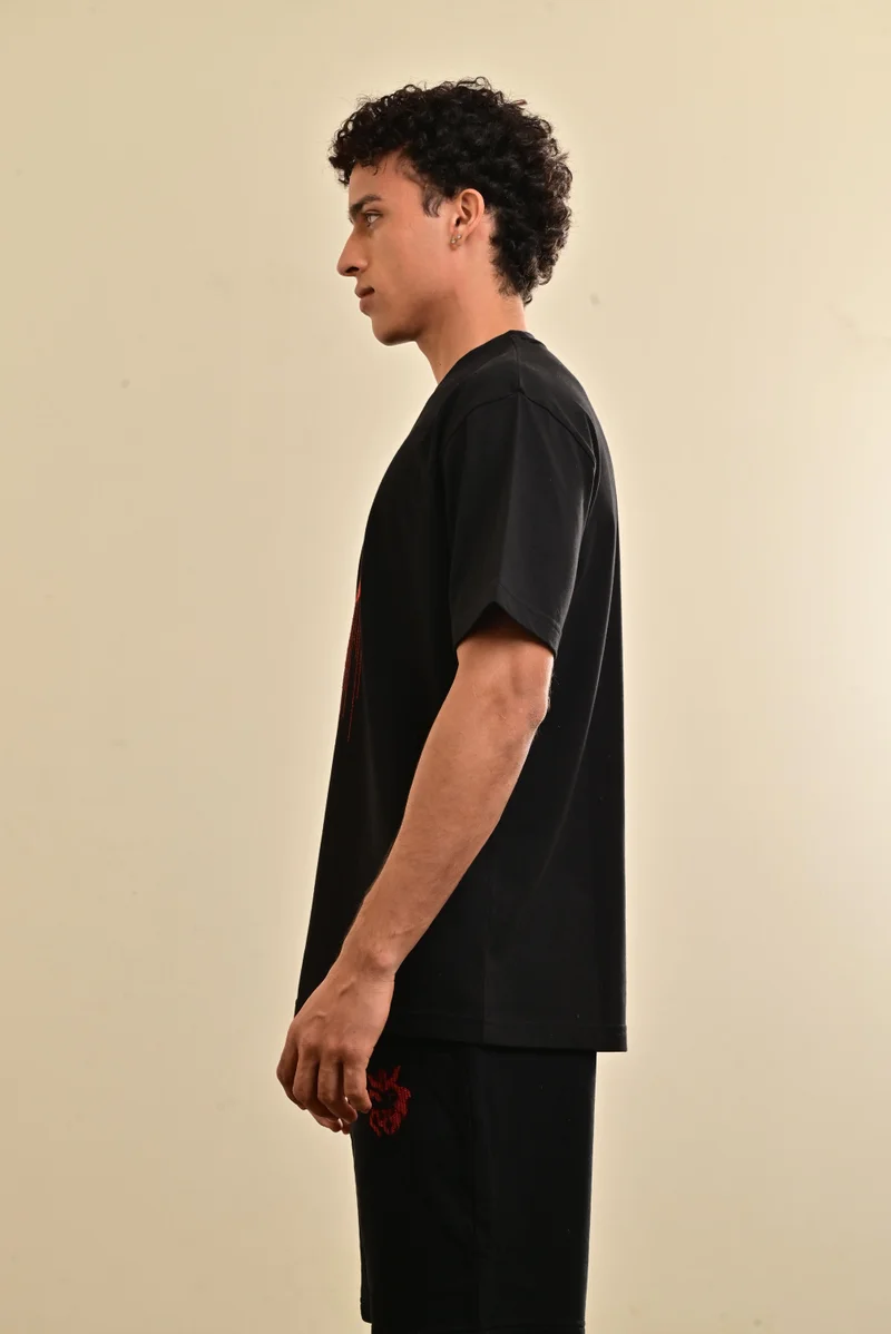 Esso5  Bleeding Logo Oversized Tee for Men | Best Price UAE