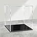 LANSCOERY Acrylic Display Case 6x6x6 in Upgraded Thickened UVResistant Showcase 98 Clarity Dustproof Box with Glossy Black Base for Action Figures LEGO Models Includes Scraper LED Light - Image 3