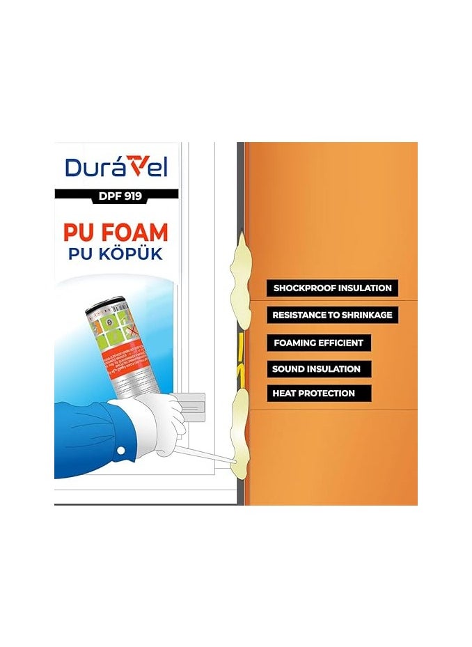 Duravel PU Foam Extra, 750ml, Polyurethane Foam for Filling & Insulation  - Image 3
