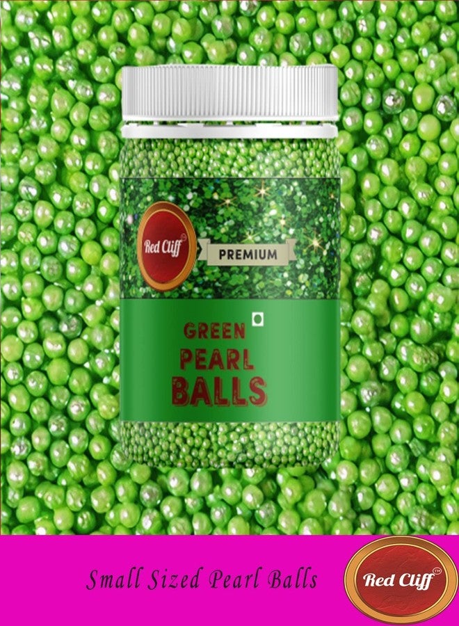 RED CLIFF Pearl Balls | Small Sized Pearls Ideal for Cake Decoration & Garnishing 350g (Pack of 2) (Green) - Image 4