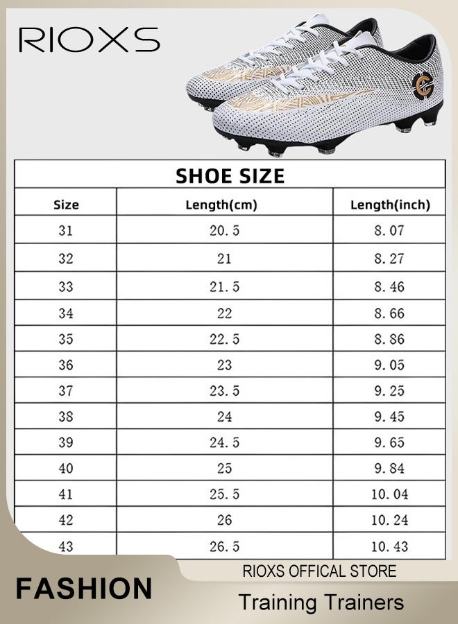 RIOXS Men's Soccer Shoes Professional Competition Football Boots Training Boy's Outdoor Non-Slip Sneakers For Kids, Teenagers Adults, Men's Athlesiure Trainers, Unisex-Child Soccer Cleats Lightweight and Breathable Training Football Shoes for Youth  - Image 5