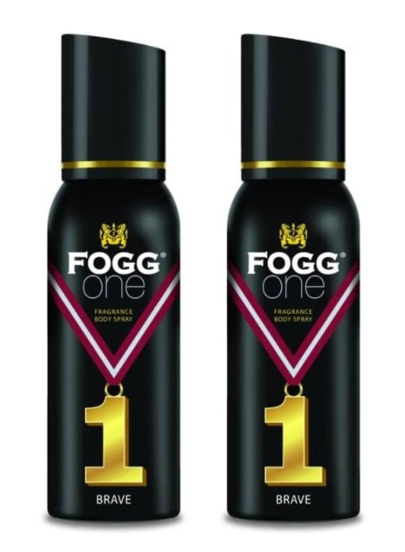 FOGG Fragrance Body Spray One Brave for Men 120ml 2pcs
