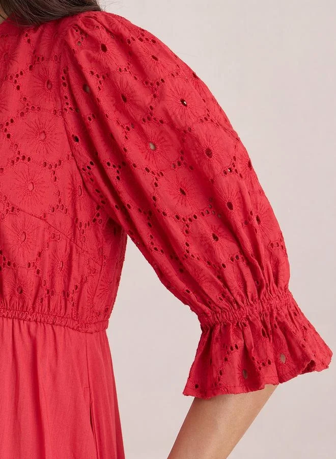 Femmella Eyelet Tiered Dress