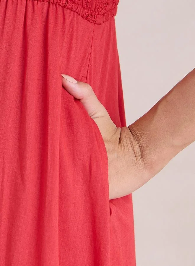 Femmella Eyelet Tiered Dress