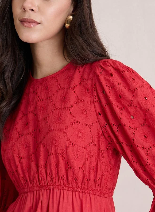 Femmella Eyelet Tiered Dress