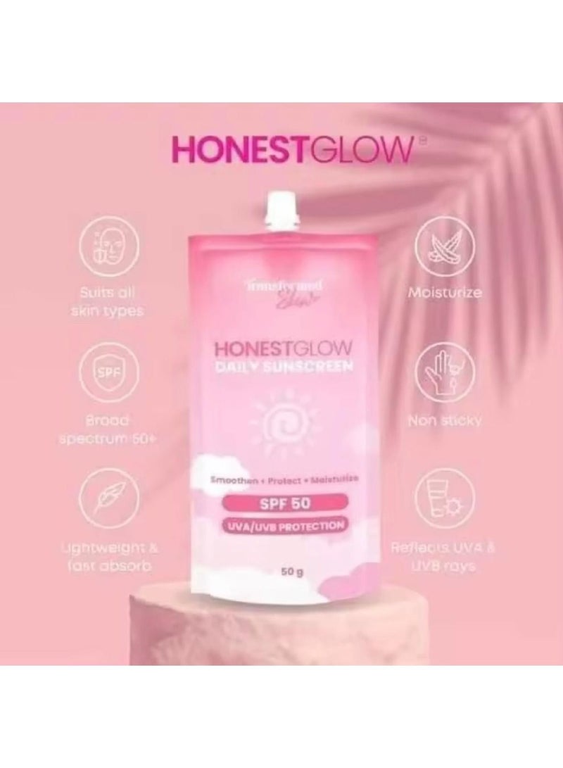 Transformed Skin Honest Glow Daily Sunscreen Spf 50 - 50 grams - Image 2