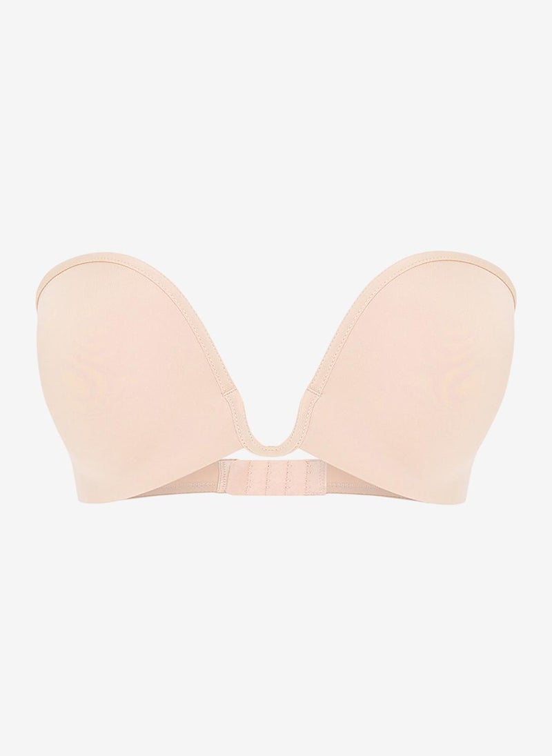 Penti Women Deep Decollete Beige Push Up Wired Padded Bra - Image 5