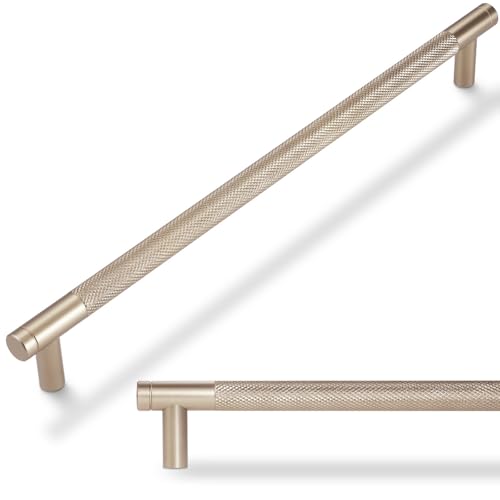 POVEFONK 10 Pack 10 inch254mm Champagne Bronze Kitchen Cabinet Handles Knurled Cabinet Pulls Gold Drawer Pulls Kitchen Hardware - Image 1