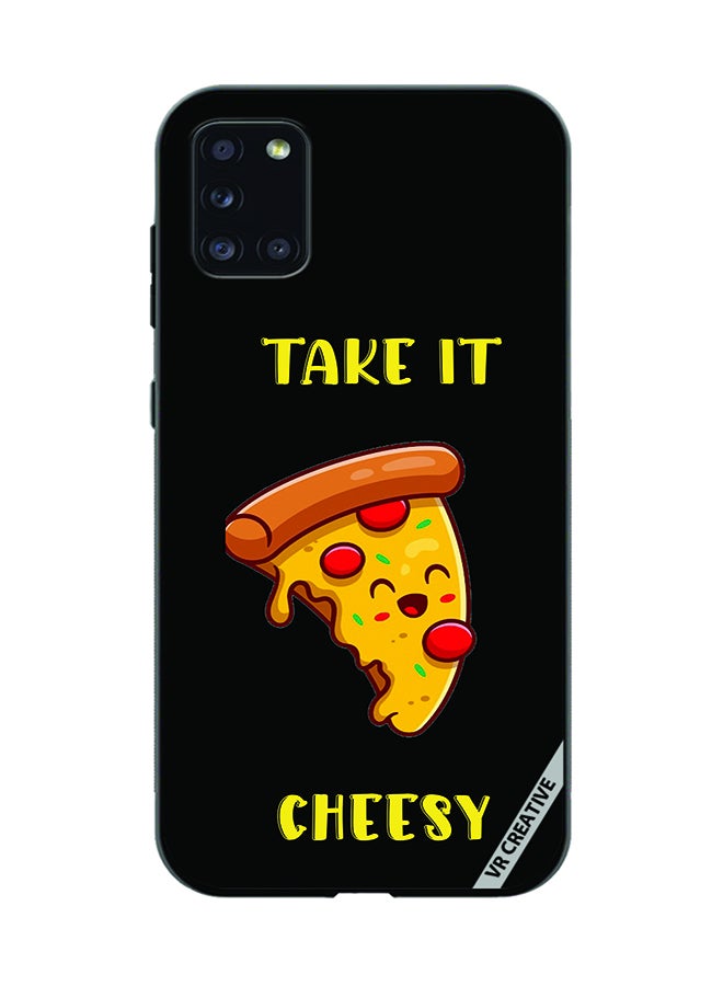 VR CREATIVE Protective Case Cover For Samsung Galaxy A31 Take It Cheesy Design Multicolour - Image 1