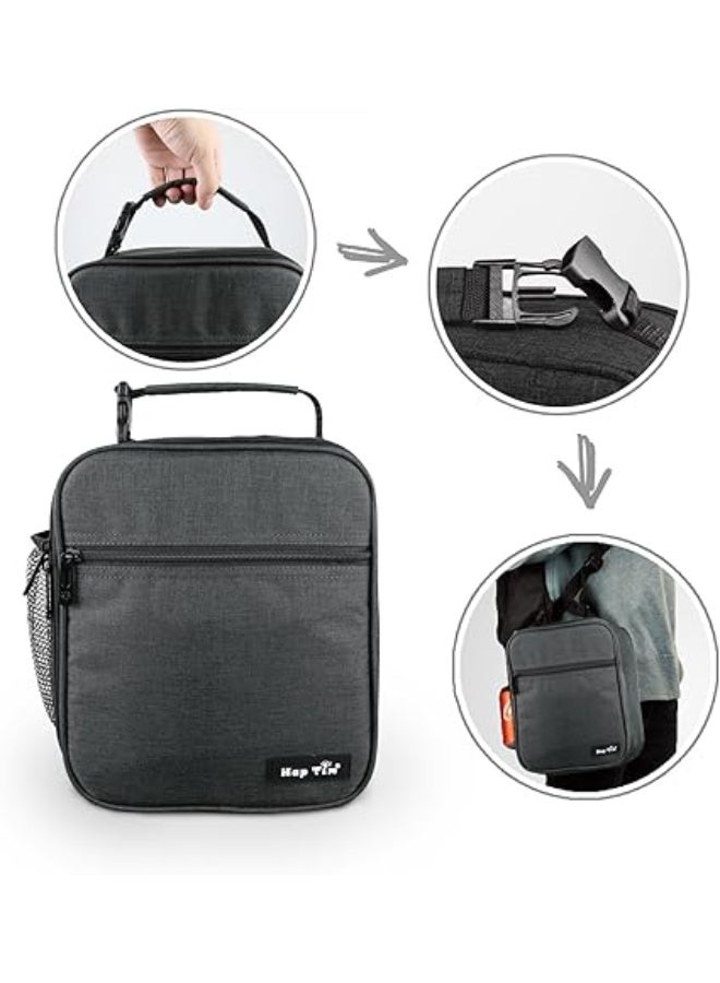 هاب تيم لانش بوكس عازل للحرارة للرجال والنساء والبالغين مع لانش باج قابلة لإعادة الاستخدام بتصميم متين وواسع للبالغين AE-18654-DG - Image 4