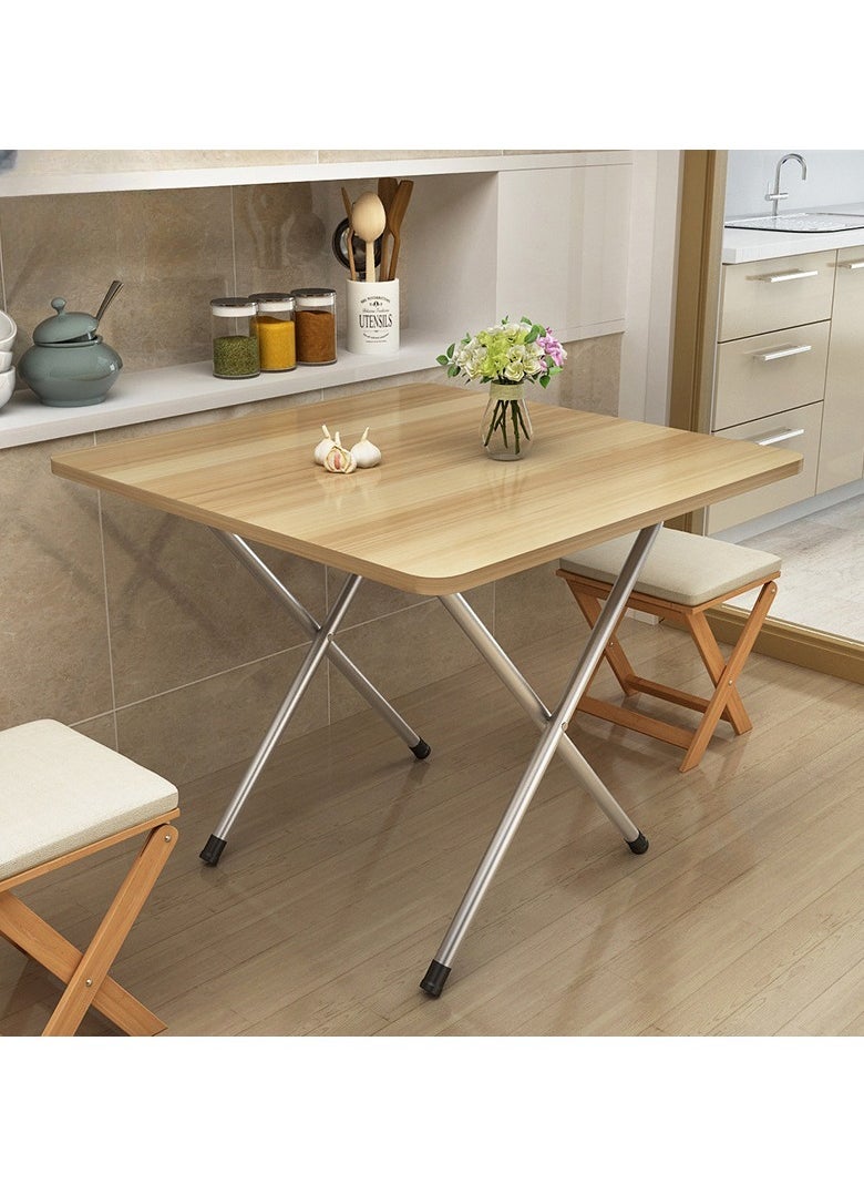 Generic Multifunctional Folding Table,Wooden Square Table,Portable Camping Table,Dining table,Garden,Picnic,Coffee table (Wooden color)  - Image 1