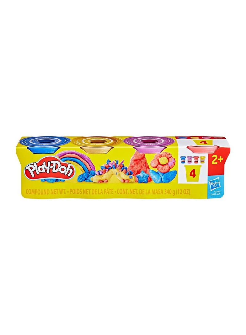 Play-Doh Metallic Shine Modeling Compound 4-Pack - Sparkle Dough for Arts & Crafts, Creative Play for Kids 2+ - Image 5