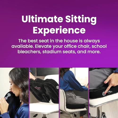 Cabeau وسادة كابو إيفولوشن المحمولة والخفيفة الوزن - مثالية لمقاعد المكاتب، المدرجات المدرسية، مقاعد الملاعب، والكراسي المتحركة - الراحة أثناء التنقل - Image 4