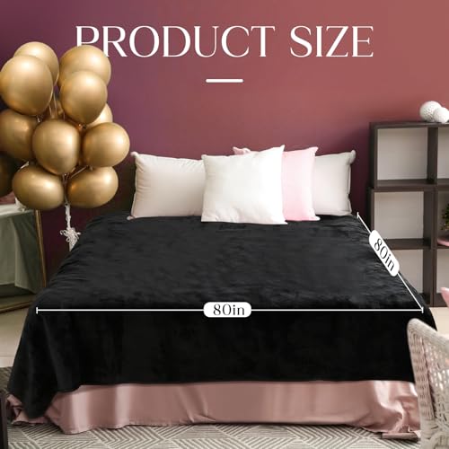 Tisancy King Size Waterproof Blanket for Bed Couch 80 x 80 Double Side Leakproof Reversible Sherpa Flannel Fleece 3Layer Lightweight Blanket Absorbs 70ozBlackWhite Machine Washable - Image 3