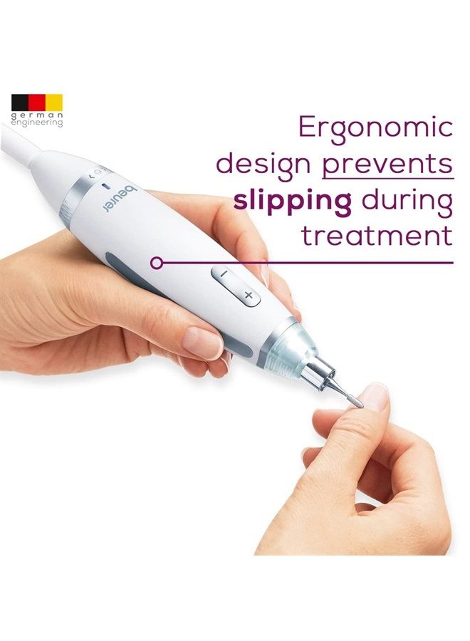 Beurer MP62 Professional Nail Drill Kit, Portable Electric File Machine with 10 Attachments & 10 Sanding Bands, Efile Dremel for Acrylic Gel Manicure and Pedicure, LED Light, with Storage Case - Image 1