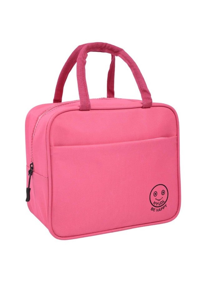 HYLOL Women and Kids Portable and Reusable Insulated Cotton Thermal Cooler Lunch/Tiffin/Storage Bag for Office Women, College, and School (Pink) - Image 1