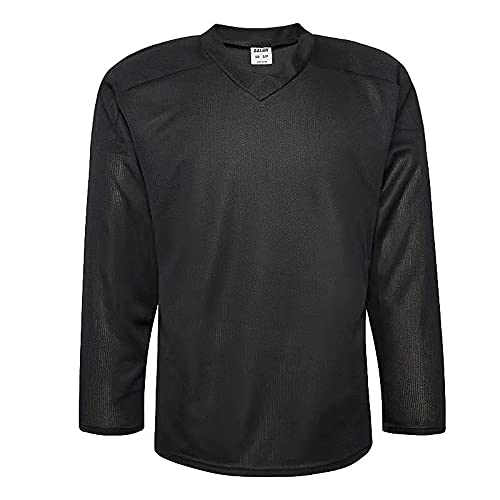 EALER H80 Series Blank Ice Hockey Practice Jersey for Men and Boy - Senior and Junior - Adult and Youth Black - Image 1