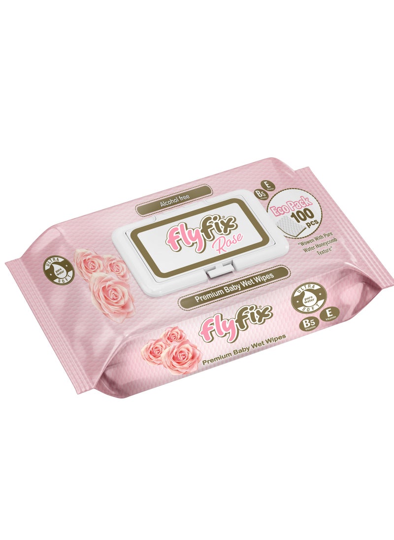 Flyfix Rose wet wipes 100 pcs  - Image 1